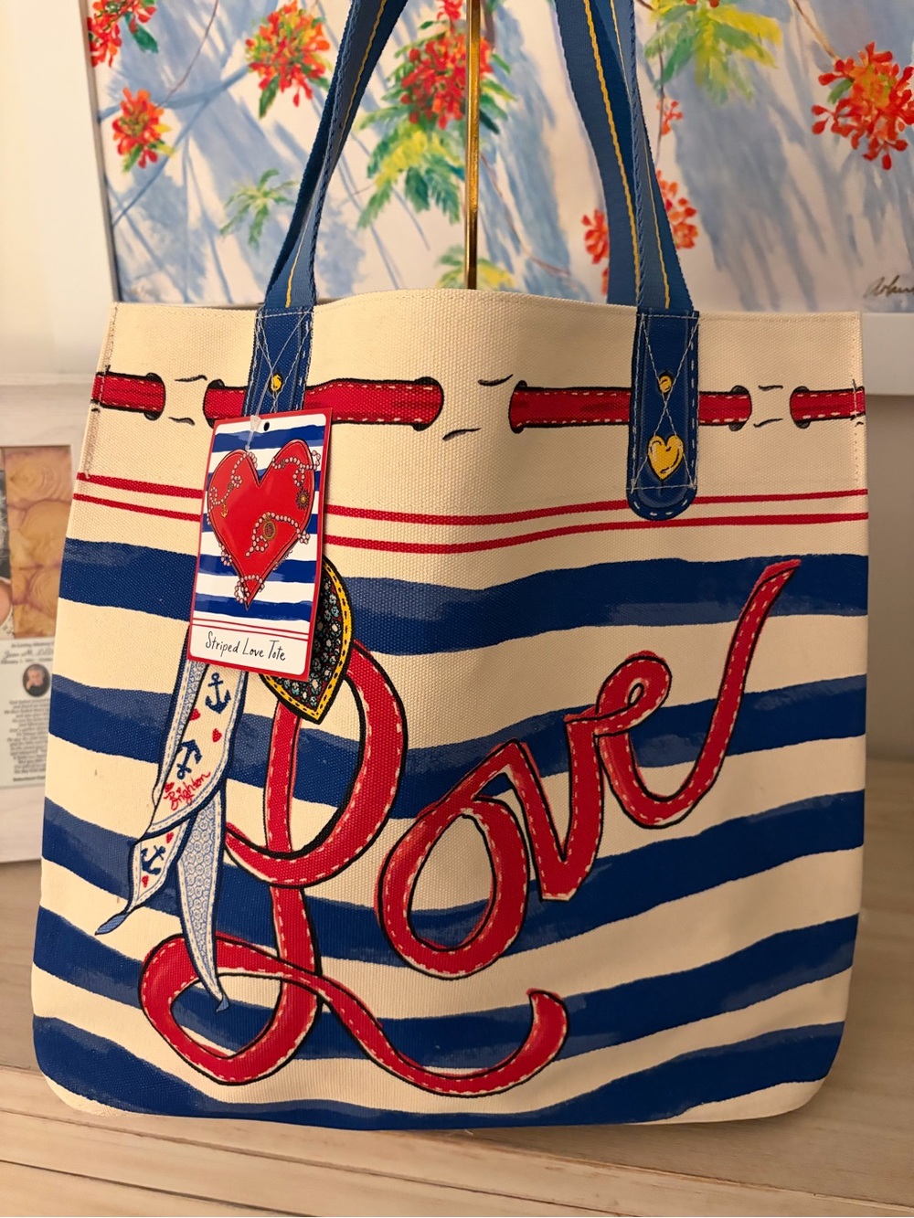 NWT Brighton Limited Edition Love Canvas Tote